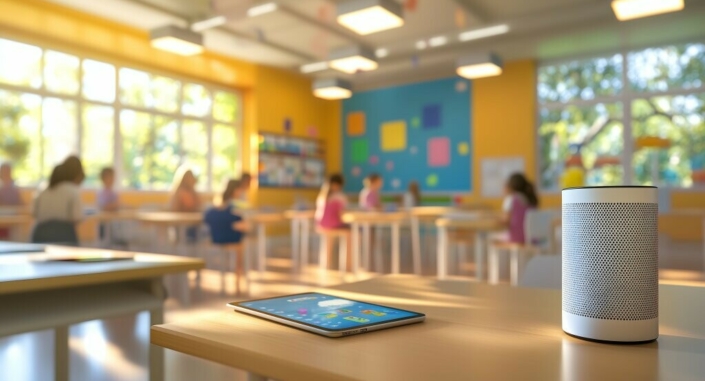Modernes Klassenzimmer mit Tablets und Smart Speaker“ von Marco Verch via ccnull.de, CC-BY 2.0 Modernes Klassenzimmer mit Tablets und Smart Speaker" von Marco Verch via ccnull.de, CC-BY 2.0
